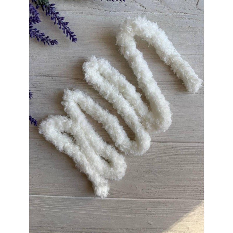 Дріт плюшевий С10001, молочний 5  шт