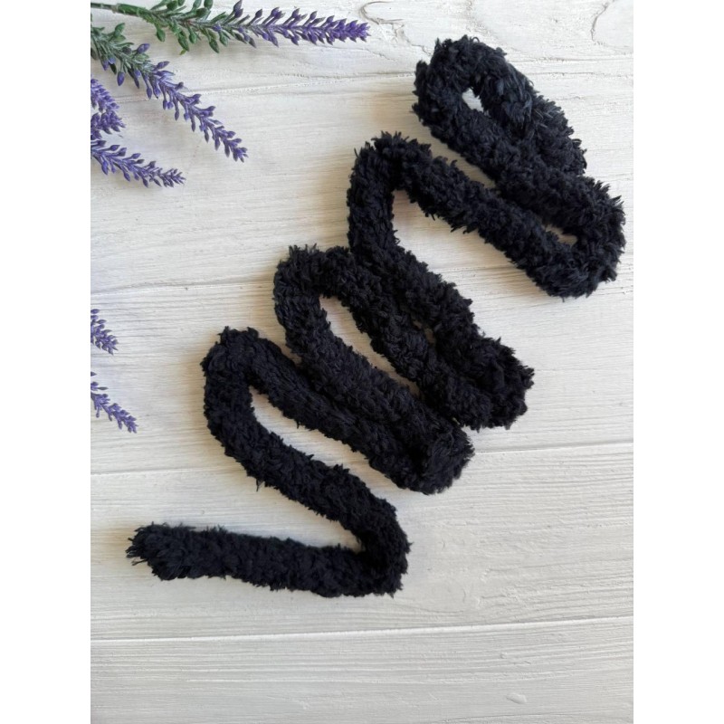 Дріт плюшевий С10001, чорний 5  шт