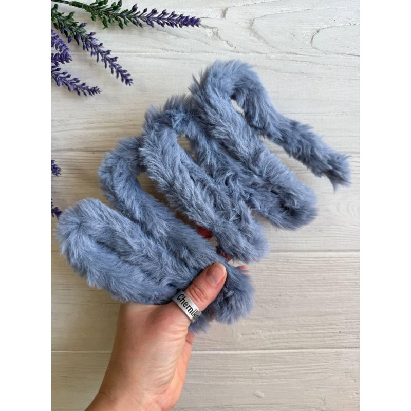 Дріт плюшевий С10003, сіро синій  5 шт