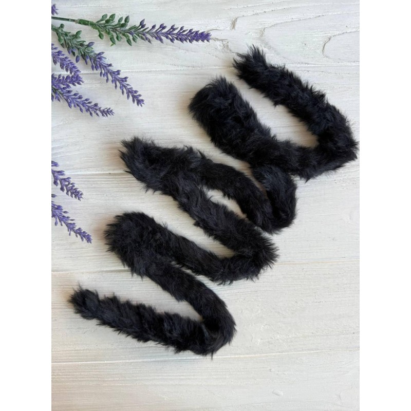 Дріт плюшевий С10003, чорний 5 шт