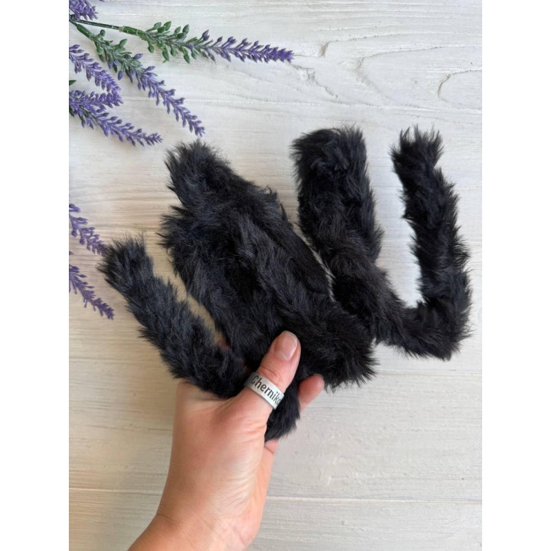 Дріт плюшевий С10003, чорний 5 шт