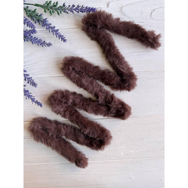 Дріт плюшевий С10003, темно коричневий 5 шт