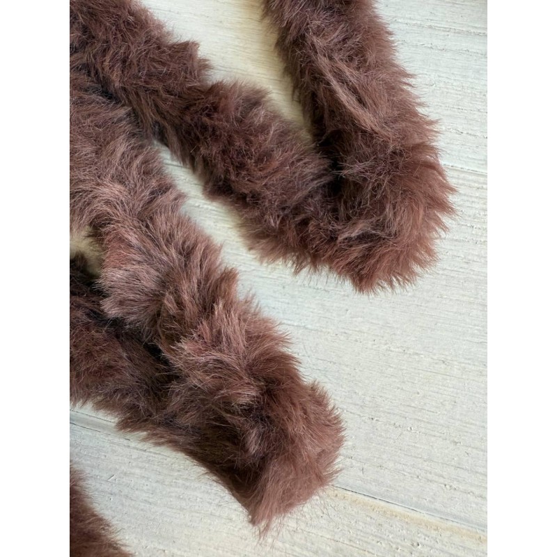 Дріт плюшевий С10003, темно коричневий 5 шт