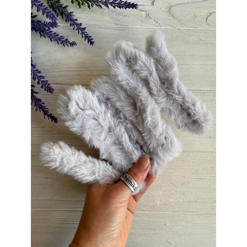 Дріт плюшевий С10003, світло сірий 5 шт