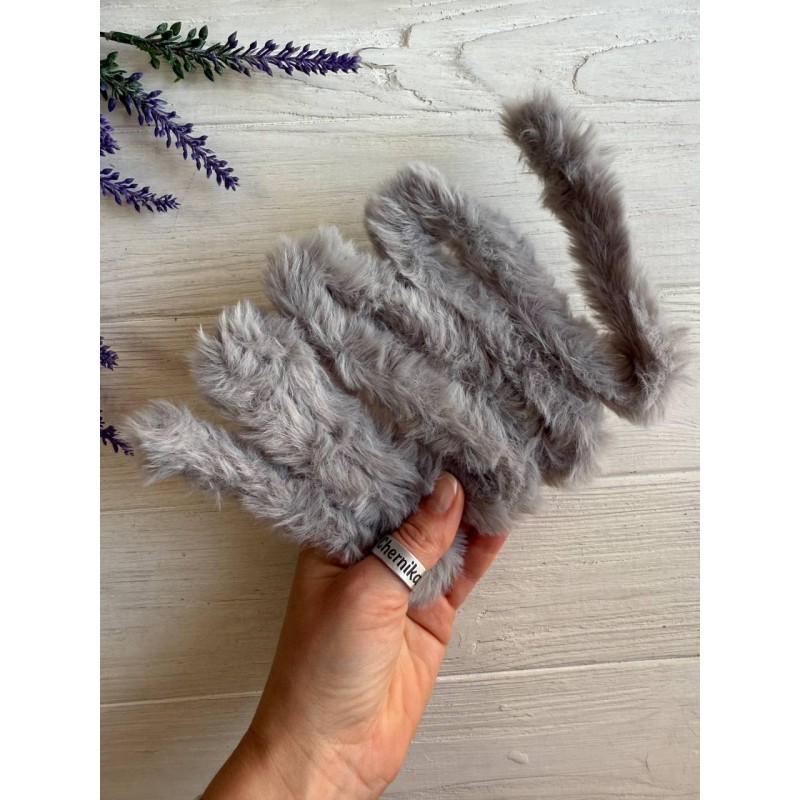 Дріт плюшевий С10003, сірий  5 шт