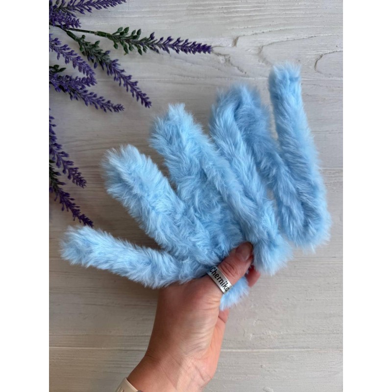 Дріт плюшевий С10003, голубий 5 шт