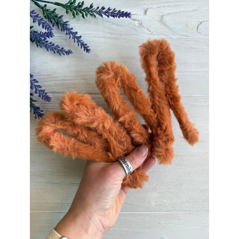 Дріт плюшевий С10003, карамельно коричевий  5 шт