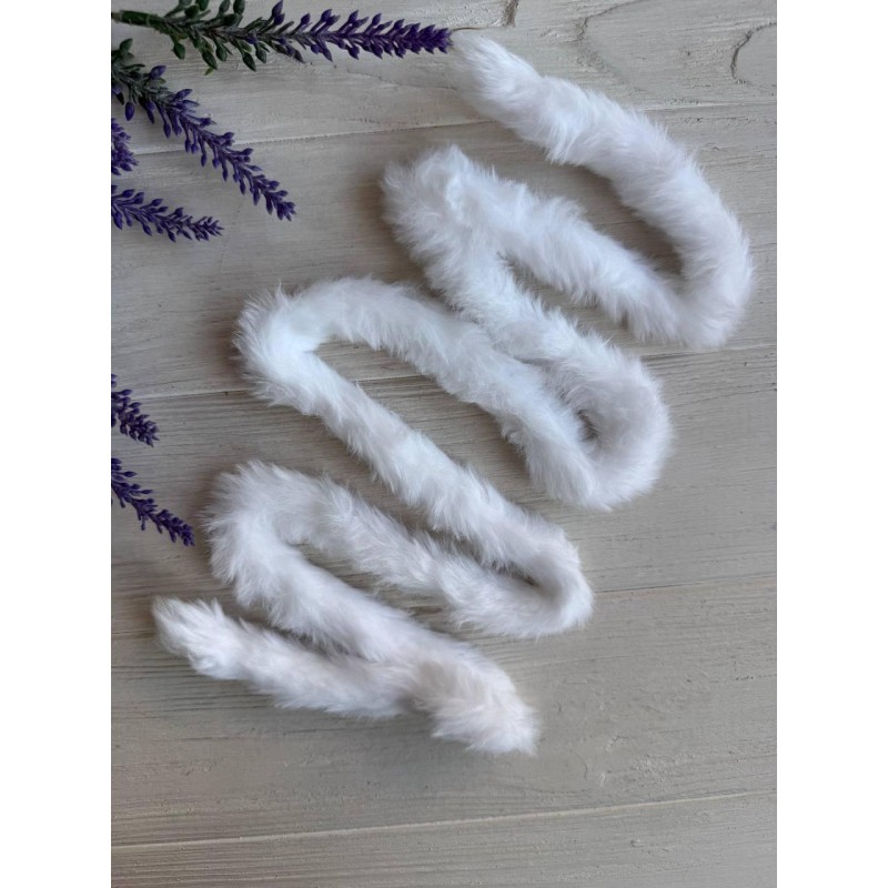 Дріт плюшевий С10003, білий 5 шт