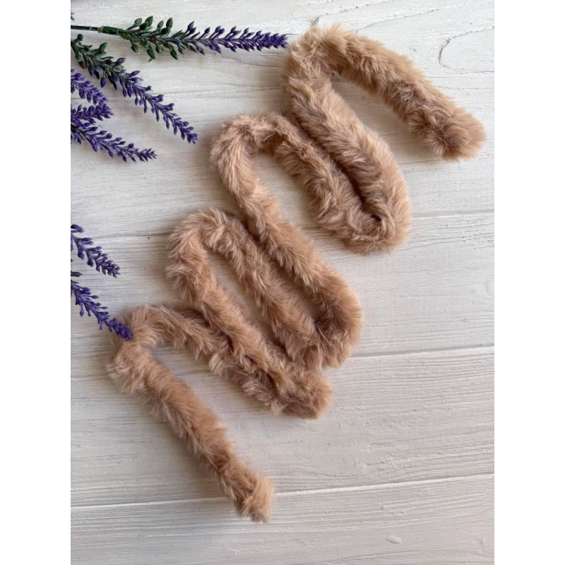 Дріт плюшевий С10003, світло коричневій  5 шт