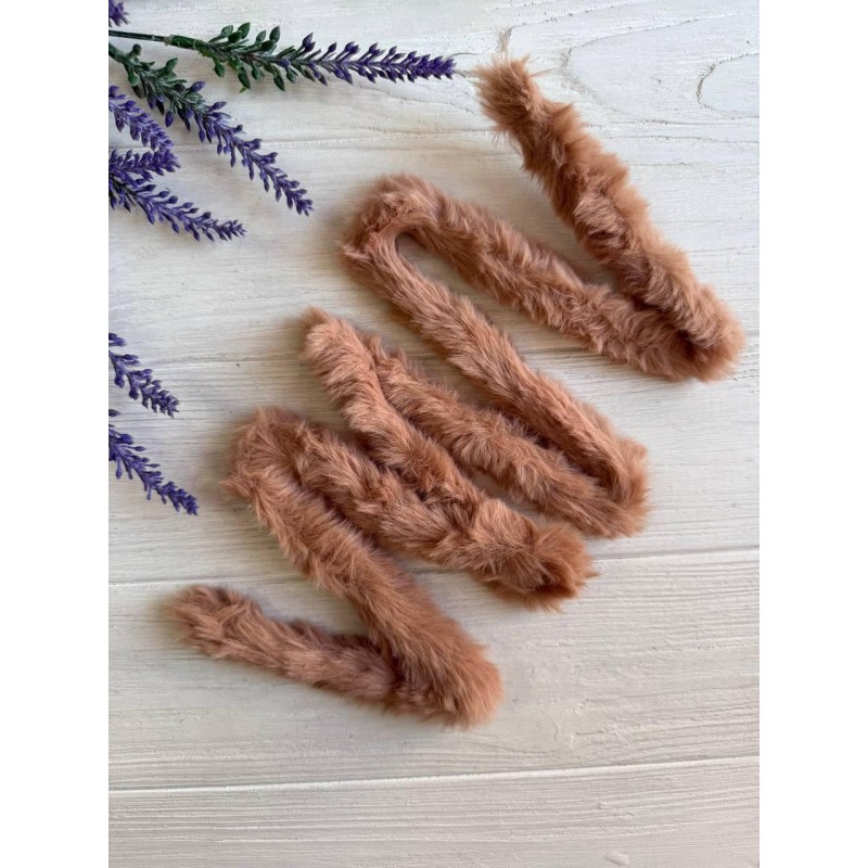 Дріт плюшевий С10003, середньо коричневий  5 шт