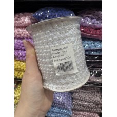 Напівперлини на нитці "6 мм" з перламутром білі 22,5 метра