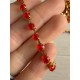 Стразовий ланцюжок 4  мм ,  червоний 1,95 метр