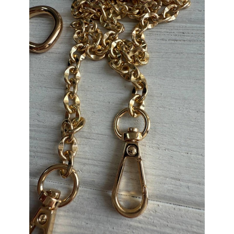 Комплект фурнітури ланцюжок+карабіни+напівкільця+магніт  № 36,  золото