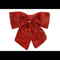 Великий бант з пайетками 34 см , червоний 1 шт