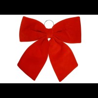 Великий оксамитовий бант 44 см  , червоний 1 шт
