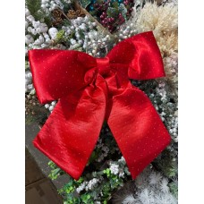 Великий бант в стразах 44 см , червоний 1 шт