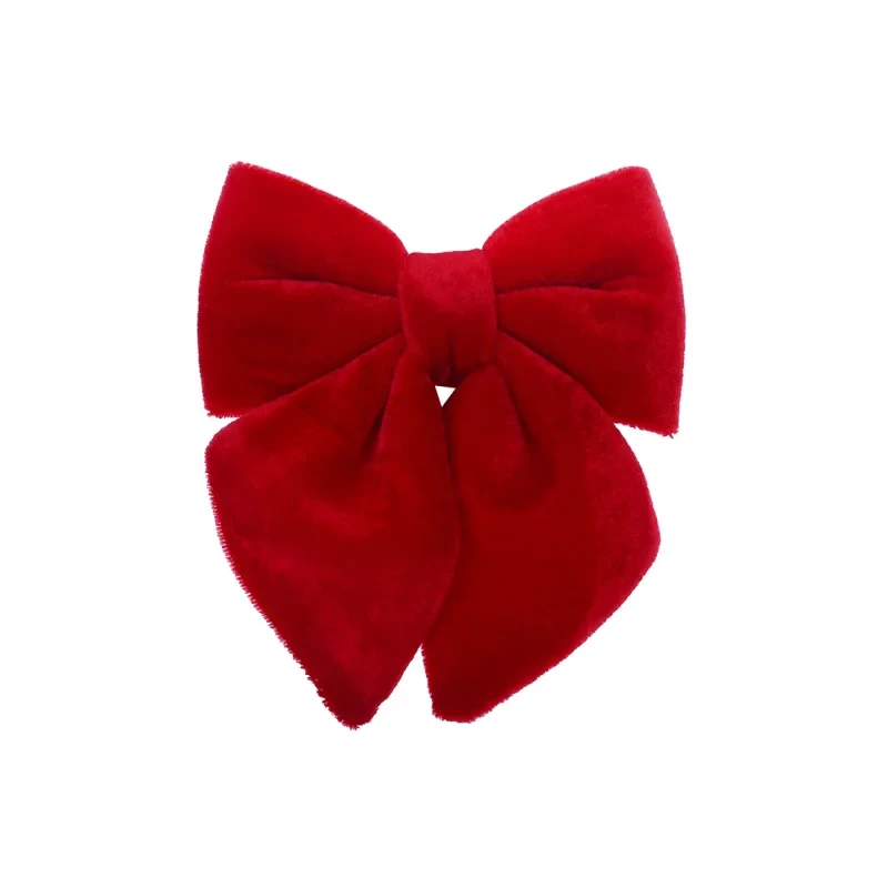 Оксамитовий бант 16 см  , червоний 1 шт