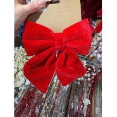 Оксамитовий бант 16 см  , червоний 1 шт