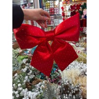 Великий бант в стразах 34 см , червоний 1 шт
