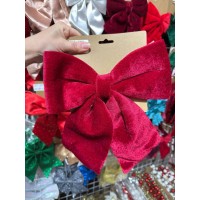 Оксамитовий бант 22 , малиново червоний 1 шт