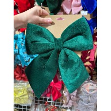 Оксамитовий бант 22 , темно зелений 1 шт