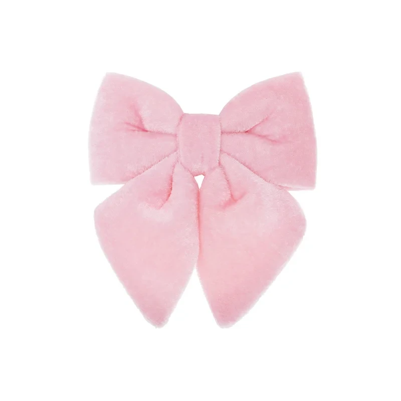 Оксамитовий бант 16 см, рожевий1 шт