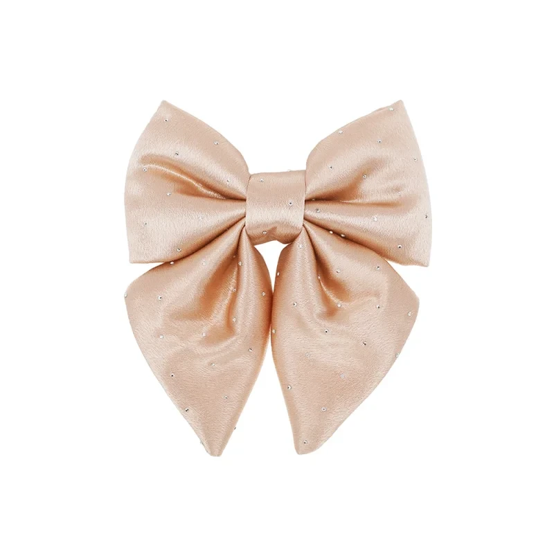 Великий бант в стразах 16 см , пудра 1 шт