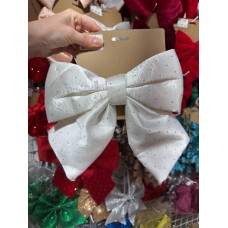 Великий бант в стразах 22 см , молочний 1 шт
