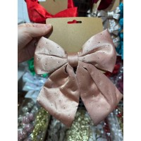 Великий бант в стразах 16 см , пудра 1 шт