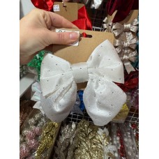 Великий бант в стразах 13 см, молочний 1 шт