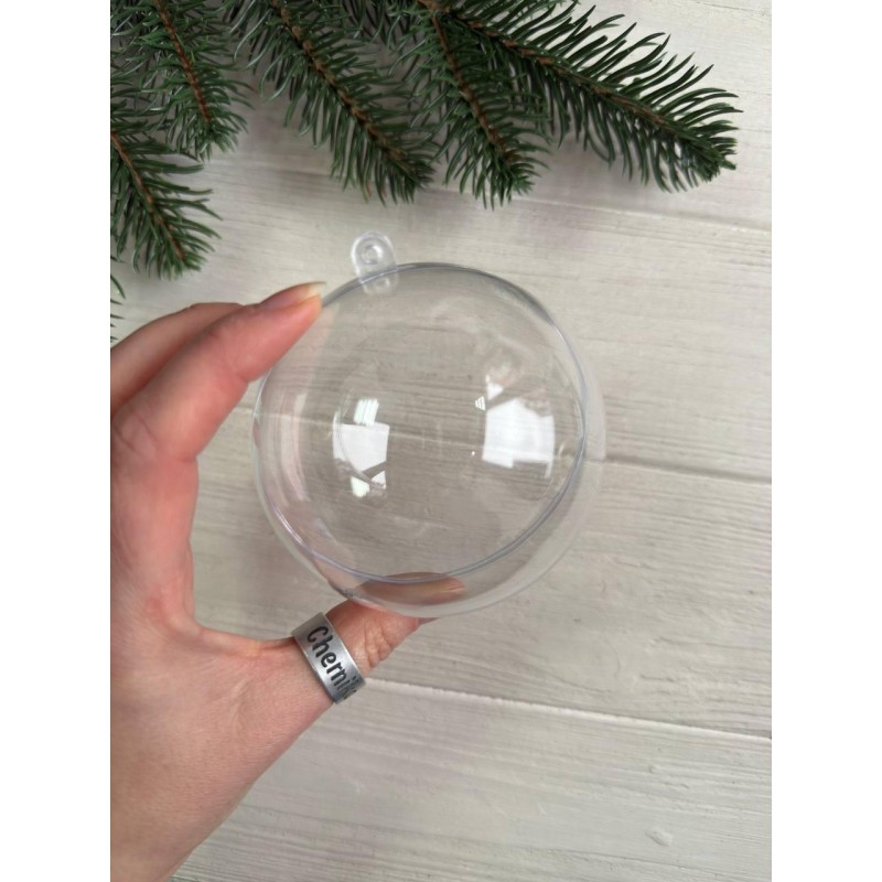 Акрилова заготовка куля прозора 8 см, 1 шт