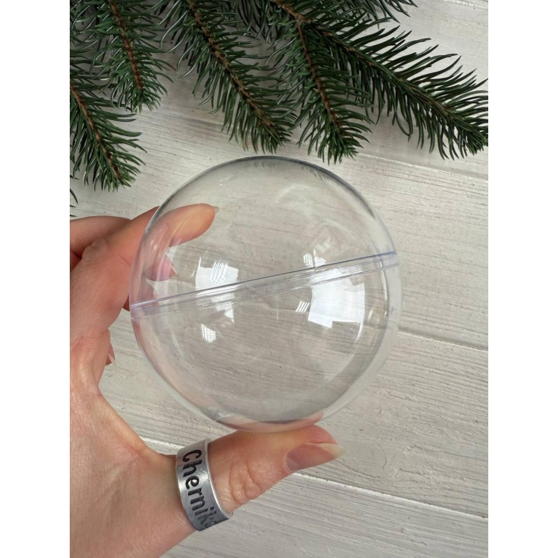 Акрилова заготовка куля прозора 8 см, 1 шт