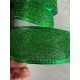 Стрічка блискуча новорічна 3,8" Метал ",  зелена 19  метрів
