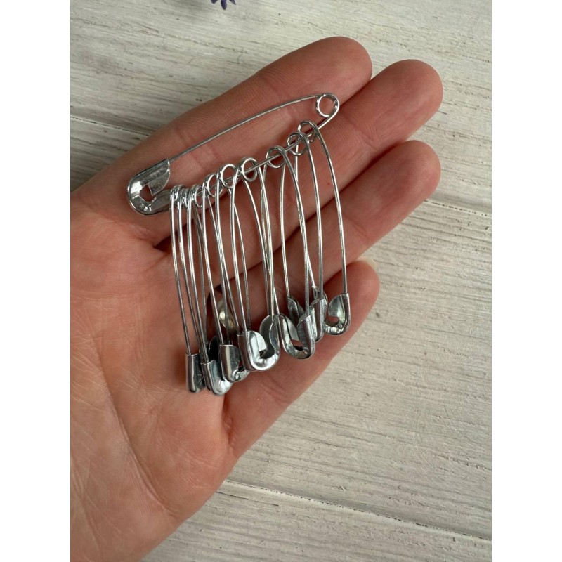 Булавки металеві 4,4 * 1,0 см, срібло 500 шт