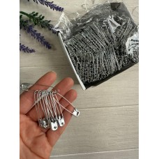 Булавки металеві 4,4 * 1,0 см, срібло 500 шт