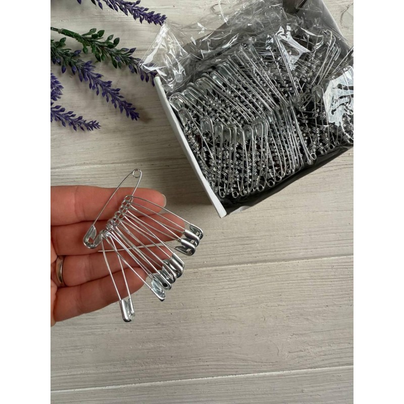 Булавки металеві 4,4 * 1,0 см, срібло 500 шт