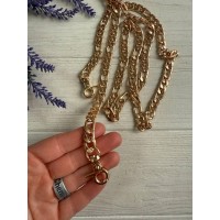 Комплект Ланцюжок з карабіном № 18, золото 120 см