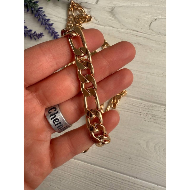 Комплект Ланцюжок з карабіном № 18, золото 120 см