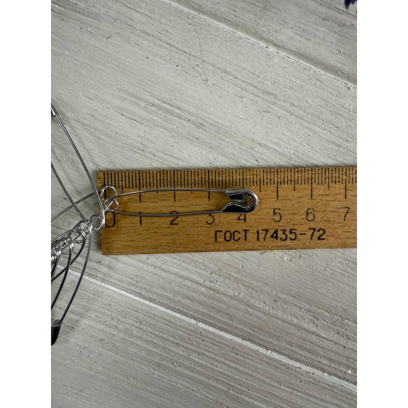 Булавки металеві 4,4 * 1,0 см, срібло 500 шт