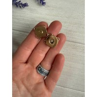 Кнопка магніт   пришивна 14 мм  № 2 ,   золото  1 шт