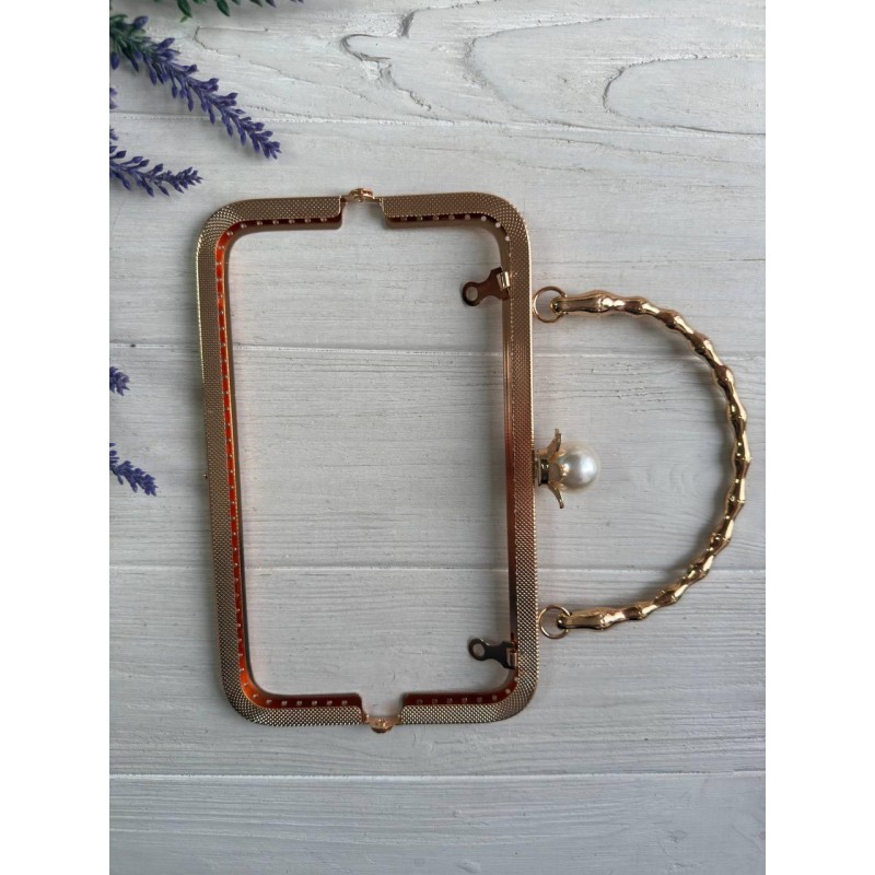 Фермуар пришивний " 18 "  20*6 см   , золото  1 шт