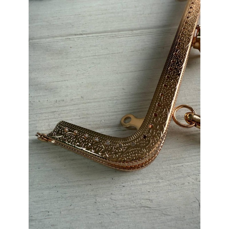 Фермуар пришивний " 18 "  20*6 см   , золото  1 шт