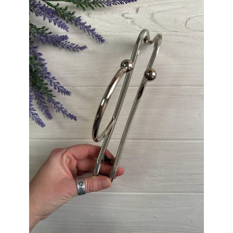 Фермуар пришивний "  "    , 22*7 см  срібло  1 шт