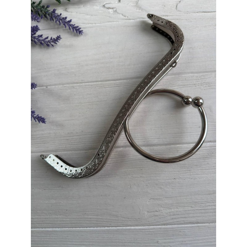 Фермуар пришивний "  "    , 22*7 см  срібло  1 шт