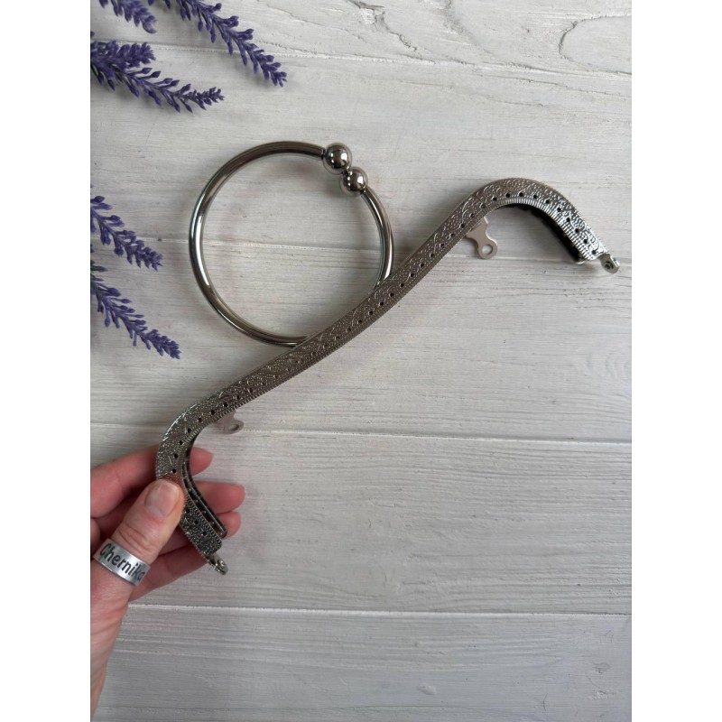 Фермуар пришивний "  "    , 22*7 см  срібло  1 шт