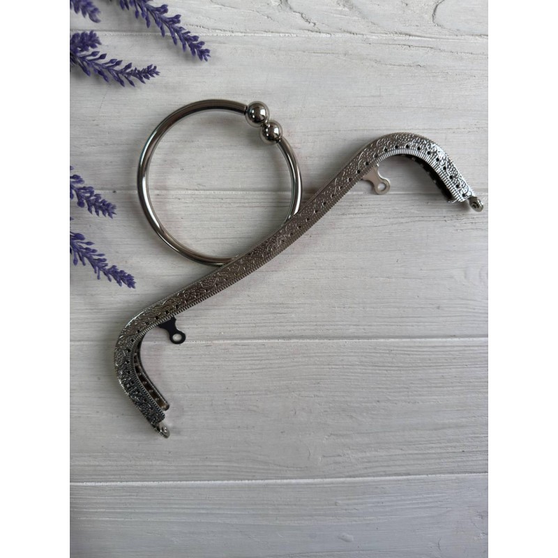 Фермуар пришивний "  "    , 22*7 см  срібло  1 шт