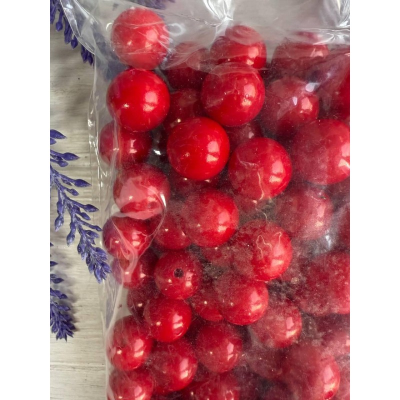 Намистини круглі "Перли" 16 мм червоні 500 грам