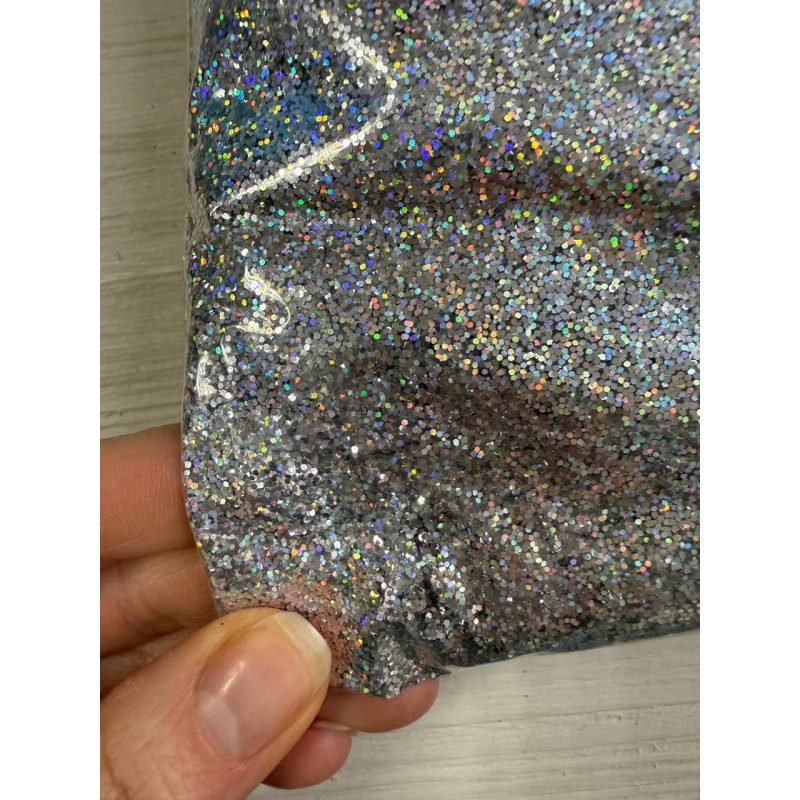 Глітер " Середньої фракції Голограма АВ 1/40  " 1 кг, срібло