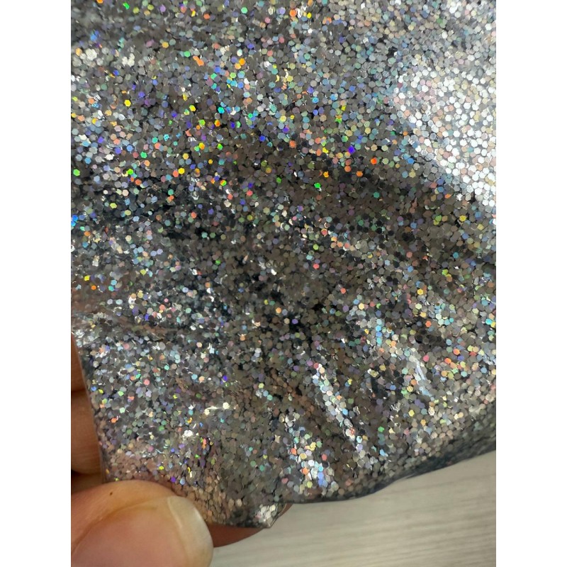 Глітер " Середньої фракції Голограма АВ 1/40  " 1 кг, срібло