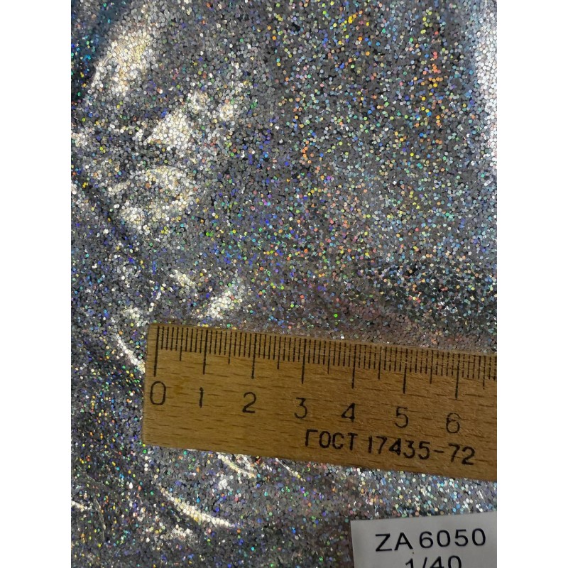 Глітер " Середньої фракції Голограма АВ 1/40  " 1 кг, срібло